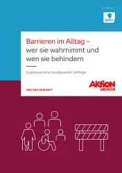 Deckblatt Barrieren im Alltag (barrierefrei)